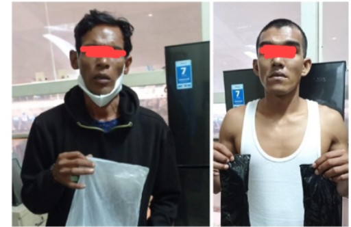 Dua Calon penumpang pesawat saat diamankan di Bandara Kualanamu.